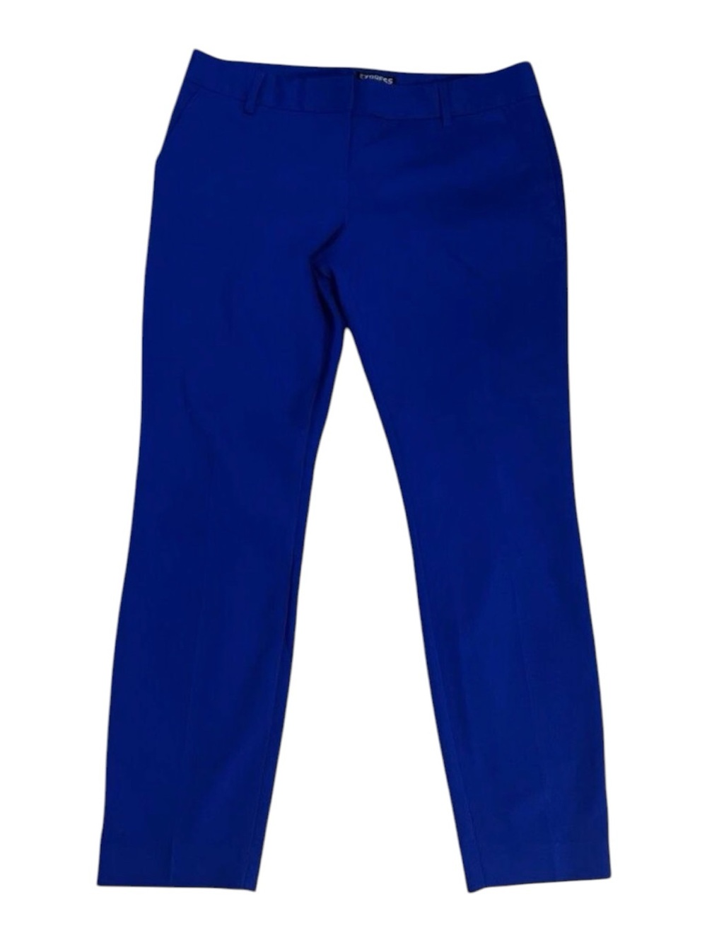Express Columnist Cobalt Blue Ankle Dress Trousers Size 6R Pants Flat Front